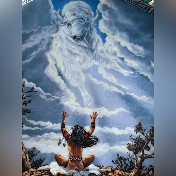 VINTAGE Call of the Buffalo 🦬 2nd Issue in the Legend of the White Buffalo Plate - Picture 5 of 13